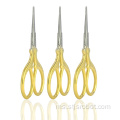 Alat kecantikan borong mudah alih emas bersalut keluli tahan karat lengkung gunting kening profesional